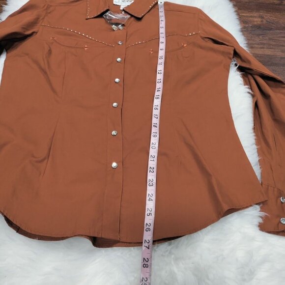 Back In The Saddle Cowboy Carter Rodeo Button Up Poplin Wester Shirt Rustic L - Picture 5 of 9